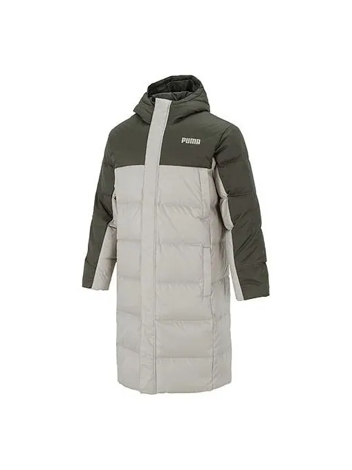 Куртка puffer coat jacket 'green' Puma — изображение 1 из 4, зеленый