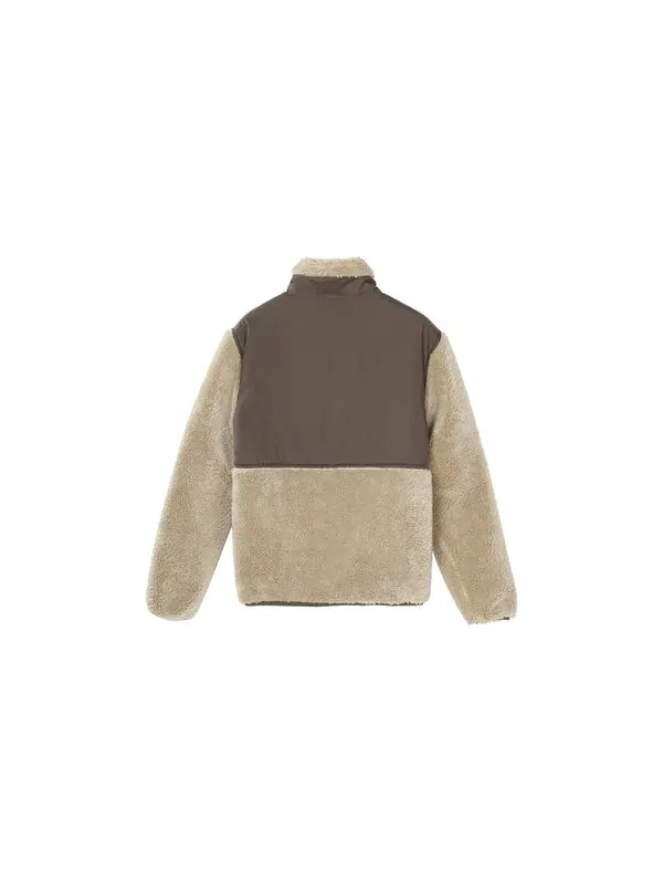 Куртка sherpa contrasting colors sports lamb's wool stand collar jacket brown Puma — изображение 2 из 2, коричневый