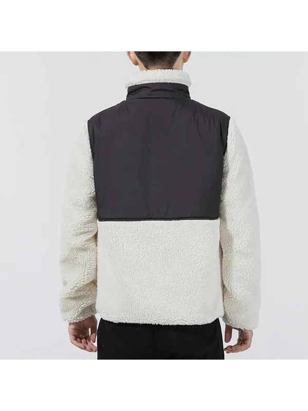 Куртка sherpa contrasting colors sports lamb's wool stand collar logo jacket white Puma — изображение 3 из 3, белый