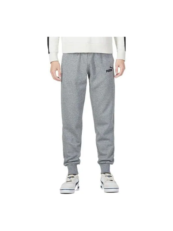 Брюки essentials fleece pants 'grey' Puma — 1