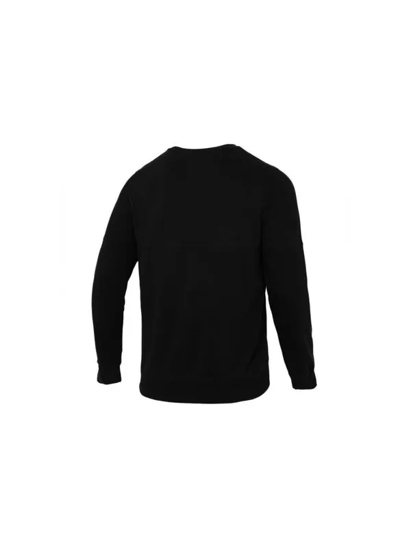 Толстовка solid color logo sports round neck pullover black Puma — изображение 2 из 4, черный