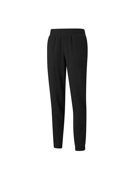 Брюки modern basics logo pants 'black' Puma — изображение 1 из 4, черный