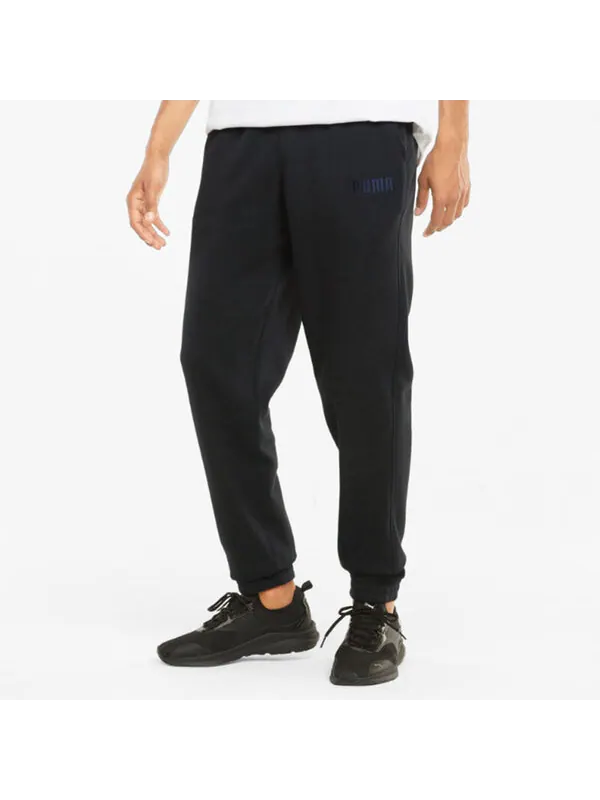 Брюки modern basics logo pants 'black' Puma — изображение 4 из 4, черный