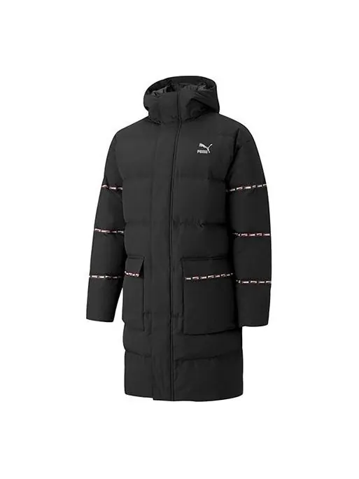 Куртка classic long down jacket 'black' Puma — изображение 1 из 4, черный