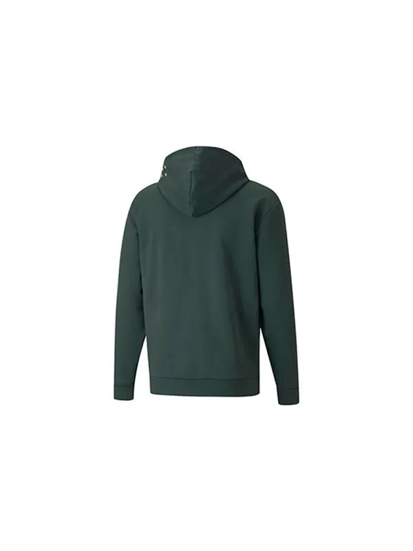 Куртка winterized logo sports fleece lined hooded jacket green Puma — изображение 2 из 2, зеленый