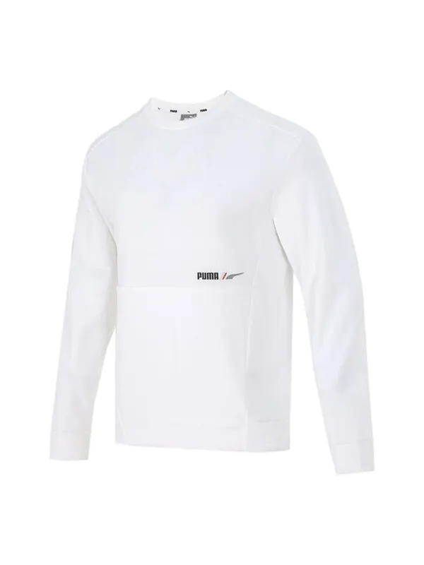 Толстовка training sports breathable round neck pullover white Puma — изображение 1 из 4, белый