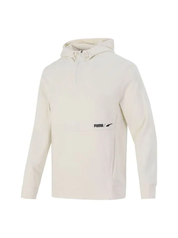 Куртка half zip jacket 'white' Puma — изображение 1 из 4, белый