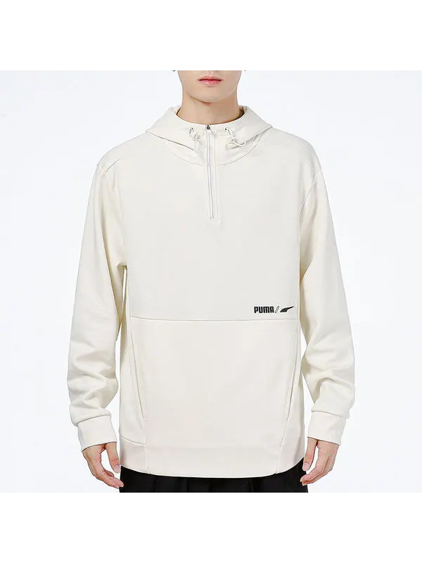 Куртка half zip jacket 'white' Puma — изображение 3 из 4, белый