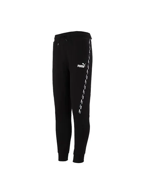 Брюки power tape sweat pants fl cl logo 'black' Puma — изображение 1 из 4, черный