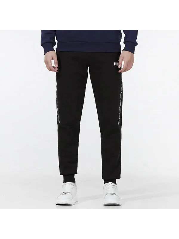 Брюки power tape sweat pants fl cl logo 'black' Puma — изображение 3 из 4, черный