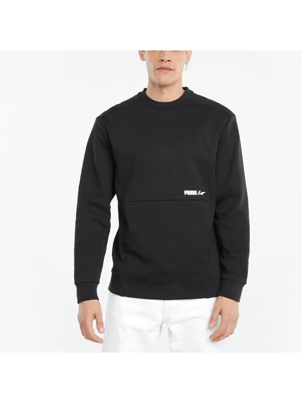 Свитер winterized crew logo 'black' Puma — изображение 4 из 4, черный