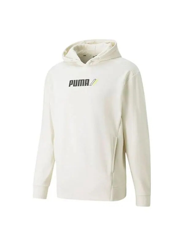 Толстовка ivory active wear hoodie 'white' Puma — изображение 1 из 2, белый