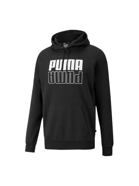Толстовка contrasting colors logo drawstring black Puma — изображение 1 из 2, черный