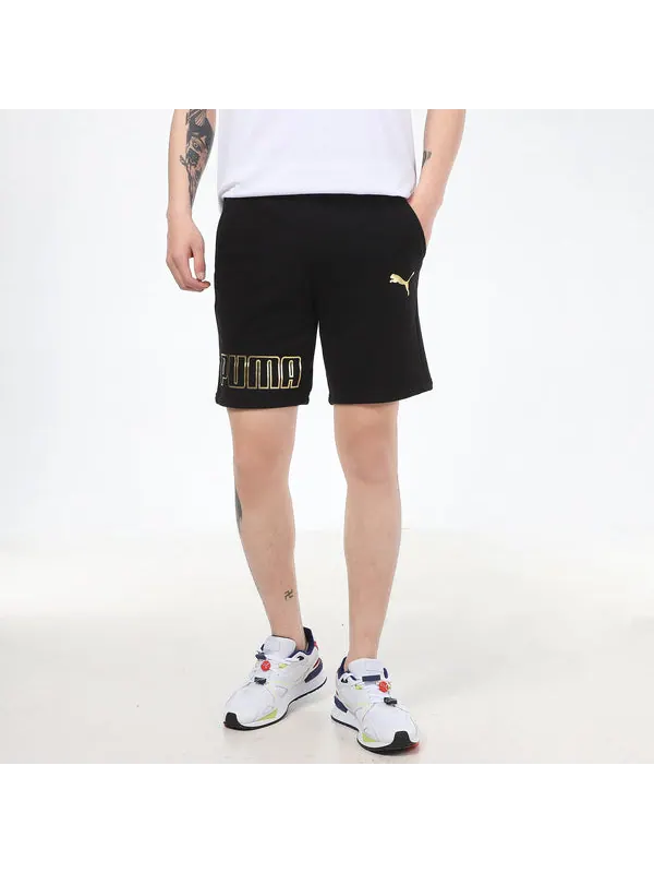 Шорты logo sports shorts 'black' Puma — изображение 3 из 4, черный