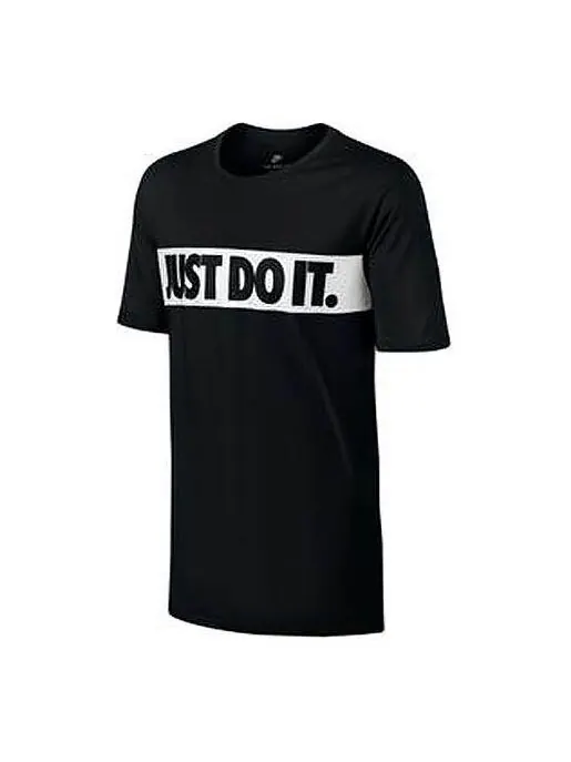 Футболка sportswear just do it casual knit round neck short sleeve black Nike — изображение 1 из 4, черный