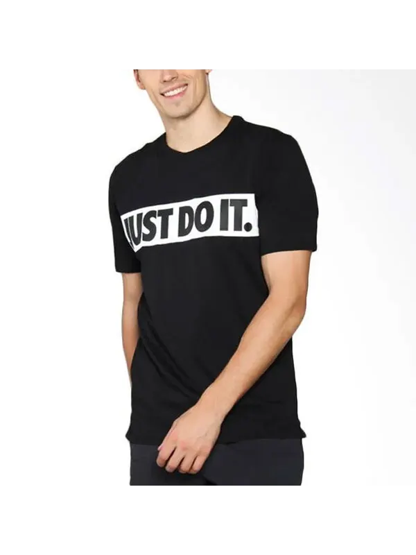 Футболка sportswear just do it casual knit round neck short sleeve black Nike — изображение 2 из 4, черный