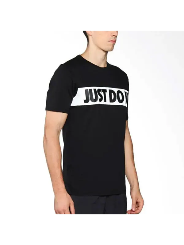 Футболка sportswear just do it casual knit round neck short sleeve black Nike — изображение 4 из 4, черный