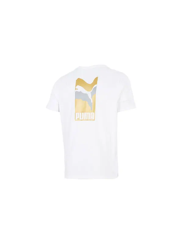 Футболка alphabet printing casual sports short sleeve white Puma — изображение 2 из 4, белый