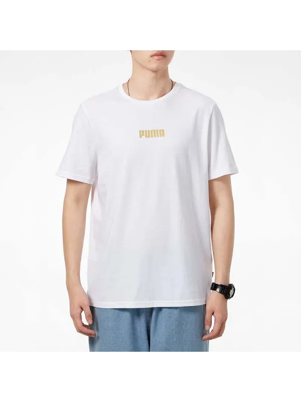 Футболка alphabet printing casual sports short sleeve white Puma — изображение 3 из 4, белый