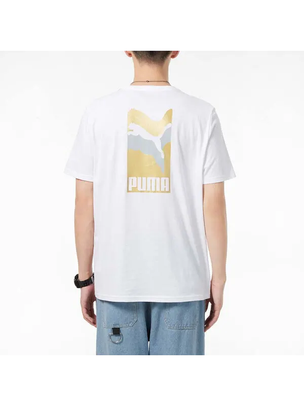 Футболка alphabet printing casual sports short sleeve white Puma — изображение 4 из 4, белый