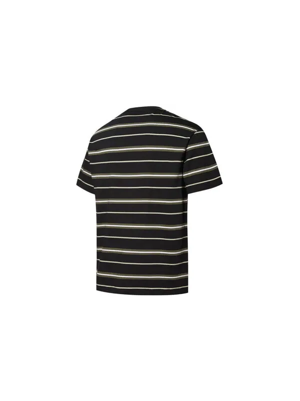 Футболка modern basics advanced tee casual sports breathable stripe short sleeve black Puma — изображение 2 из 2, черный