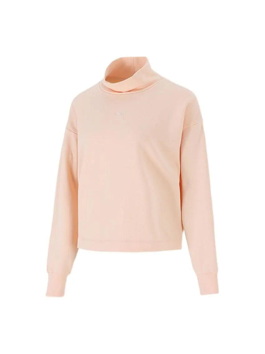 (WMNS) Худи Puma Her Retro с вышивкой, свободного кроя, с высоким воротником, размер S — изображение 1 из 3, пшеница