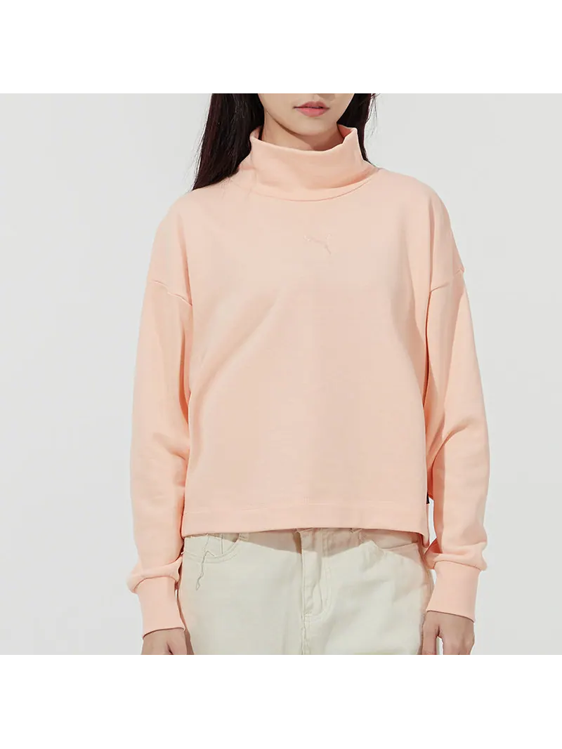 (WMNS) Худи Puma Her Retro с вышивкой, свободного кроя, с высоким воротником, размер S — изображение 2 из 3, пшеница