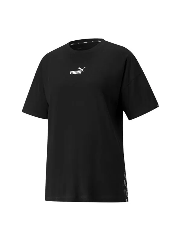 Футболка power logo printing round necksport short sleeve black Puma — изображение 1 из 2, черный