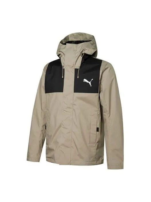 Куртка outdoor colorblock logo sports hooded jacket gray Puma — изображение 1 из 2, серый