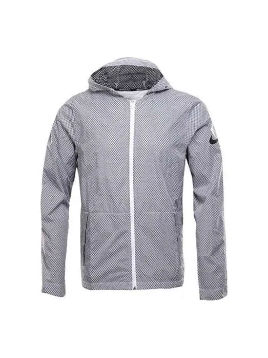 Куртка sports training windproof hooded jacket gray Nike — изображение 1 из 4, серый