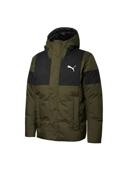 Куртка winter jacket 'green' Puma — изображение 1 из 2, зеленый