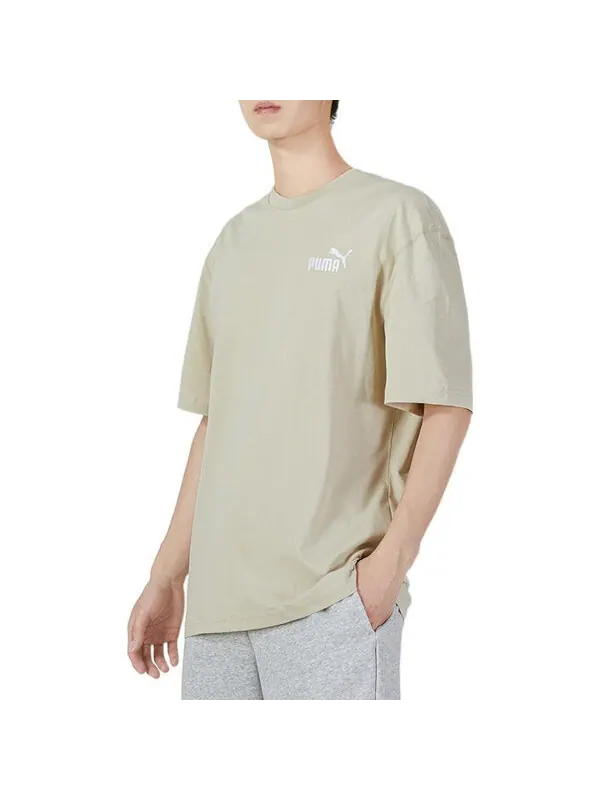 Футболка ess+ relaxed tee 'beige' Puma — изображение 3 из 4, бежевый