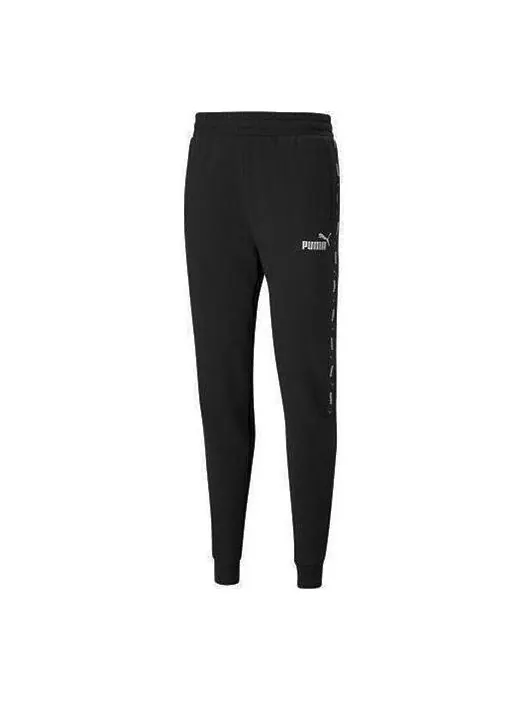 Брюки ess+ tape sweatpants 'black' Puma — изображение 1 из 4, черный