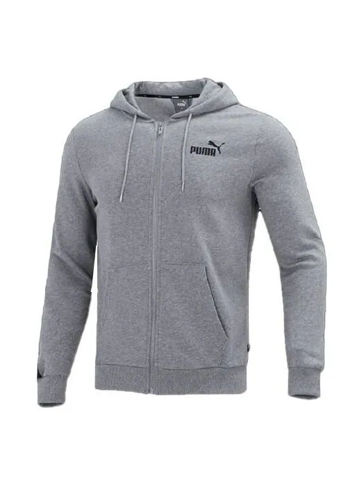 Куртка training woven windproof casual hooded jacket gray Puma — изображение 1 из 4, серый