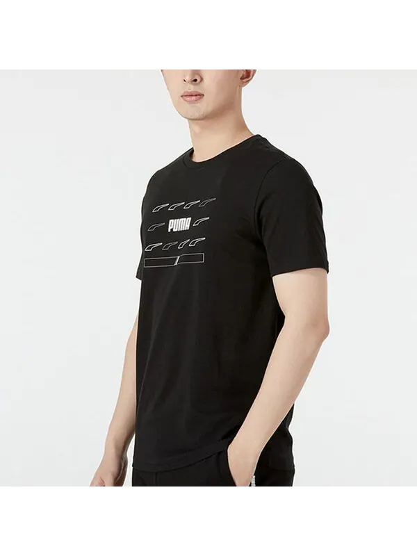 Футболка graphic t-shirts 'black' Puma — изображение 3 из 4, черный