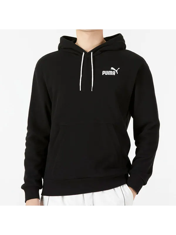 Толстовка PUMA Ess + Contrasting Colors Chest Embroidered Logo Black — изображение 3 из 4, черный