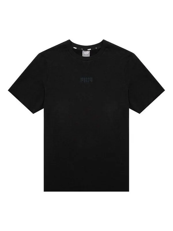Футболка basic logo t-shirts 'black' Puma — изображение 1 из 3, черный