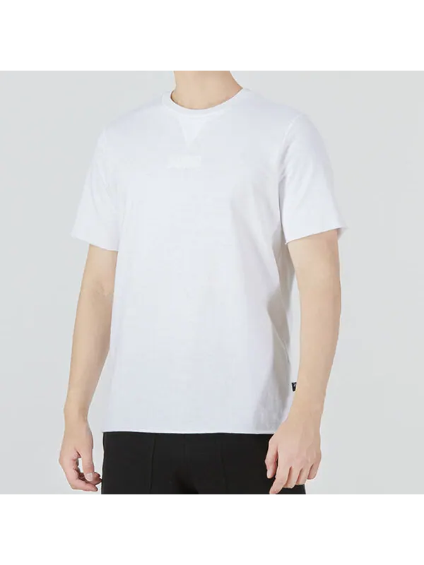 Футболка basic logo t-shirts 'white' Puma — изображение 2 из 3, белый