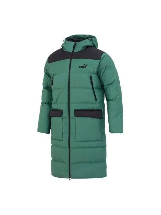 Куртка down puffer jacket 'green' Puma — изображение 1 из 2, зеленый
