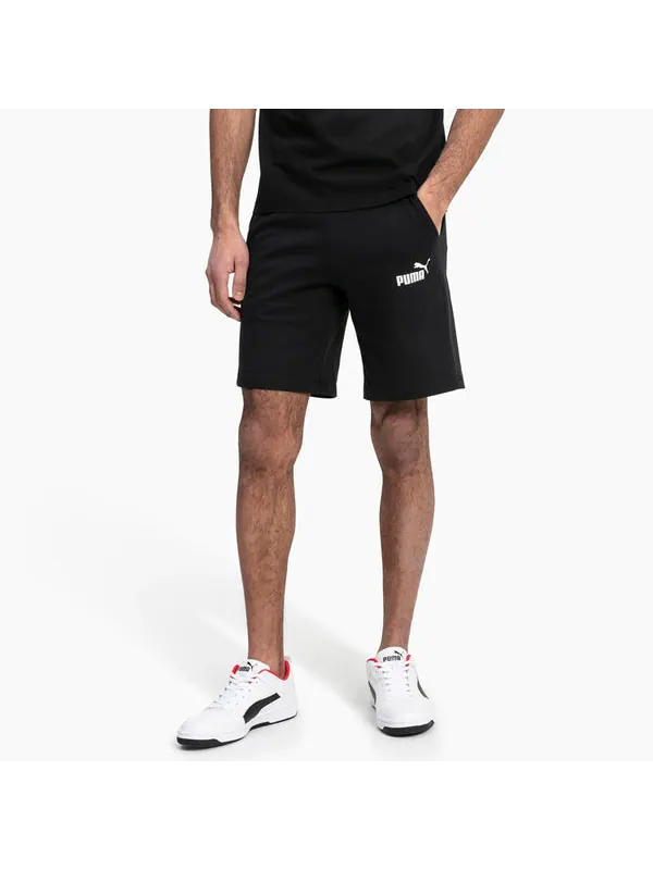 Шорты essential logo shorts 'black' Puma — изображение 3 из 4, черный