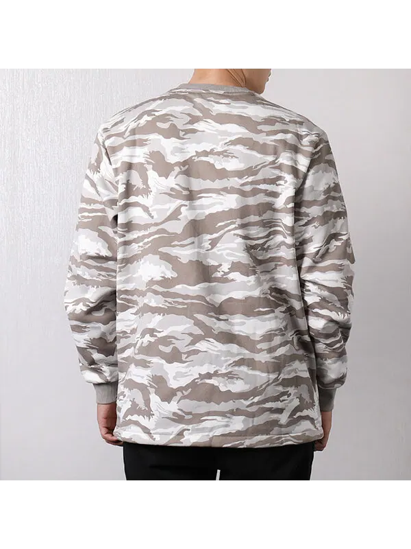 Толстовка alphabet logo printing sports pullover large gray Puma — изображение 2 из 3, серый