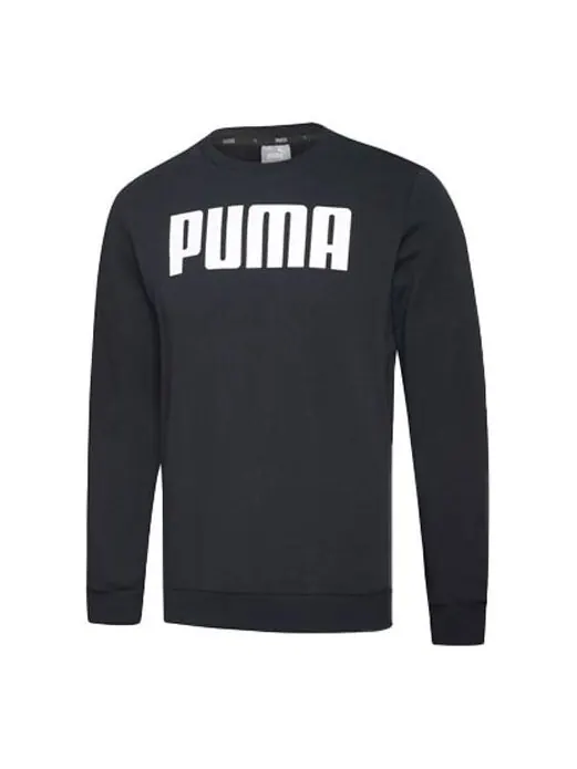 Толстовка logo alphabet round neck black Puma — изображение 1 из 2, черный