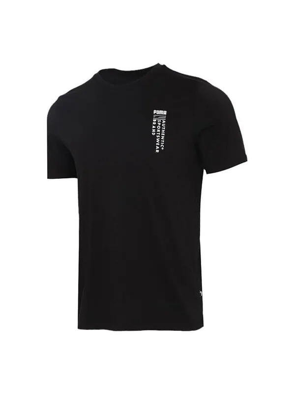 Футболка casual graphic t-shirts 'black' Puma — изображение 1 из 4, черный