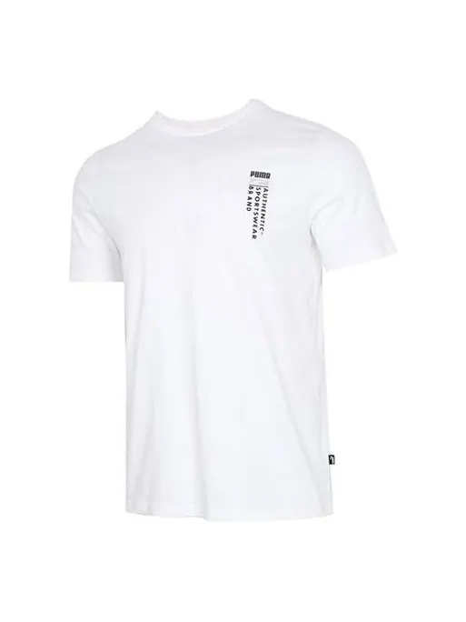Футболка casual graphic t-shirts 'white' Puma — изображение 1 из 4, белый