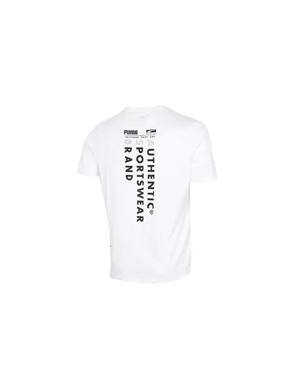 Футболка casual graphic t-shirts 'white' Puma — изображение 2 из 4, белый