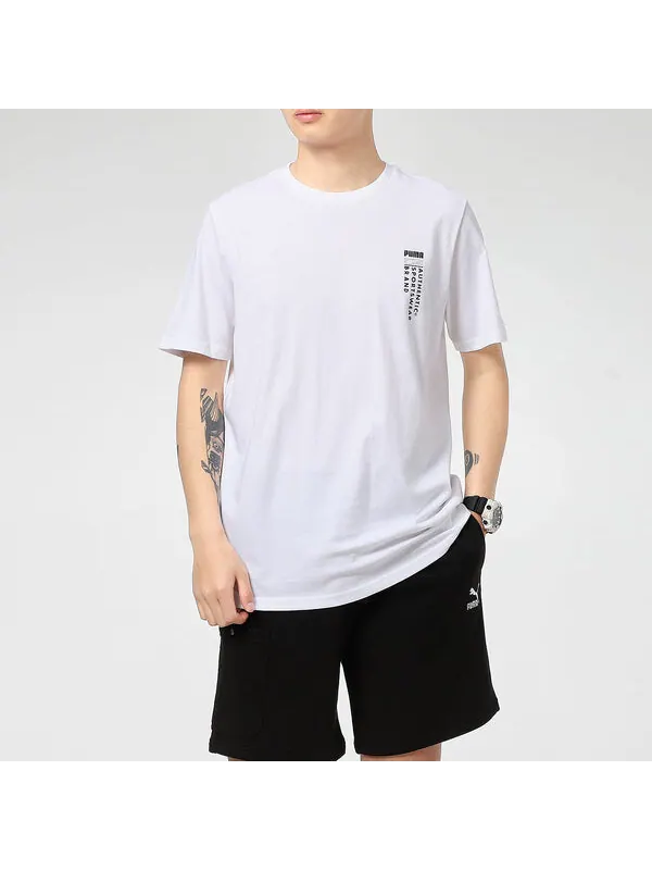 Футболка casual graphic t-shirts 'white' Puma — изображение 3 из 4, белый