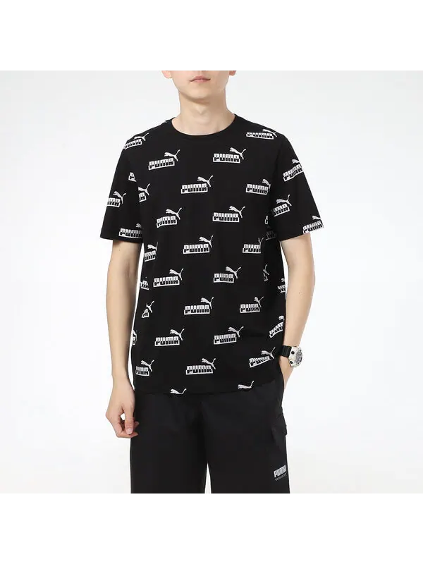 Футболка aop t-shirt 'black' Puma — изображение 3 из 4, черный