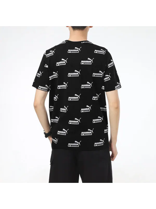 Футболка aop t-shirt 'black' Puma — изображение 4 из 4, черный