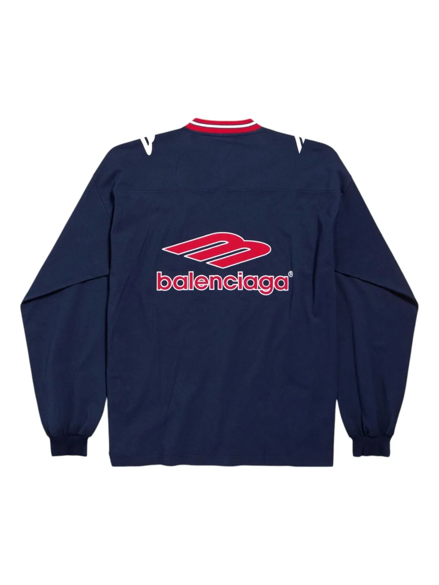 Футболка Balenciaga 3B Football с длинным рукавом и V-образным вырезом — изображение 2 из 2