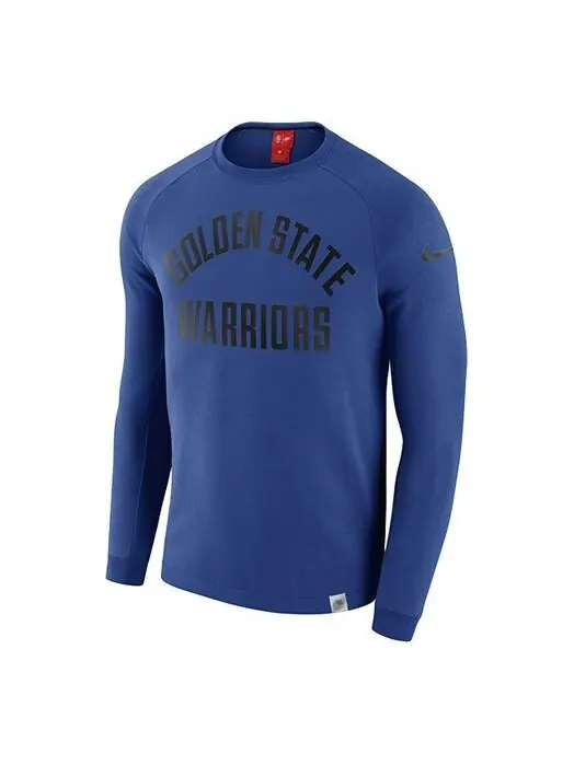 Толстовка Nike MENS NBA Golden State Warriors Basketball Crew-neck Blue — изображение 1 из 2, синий